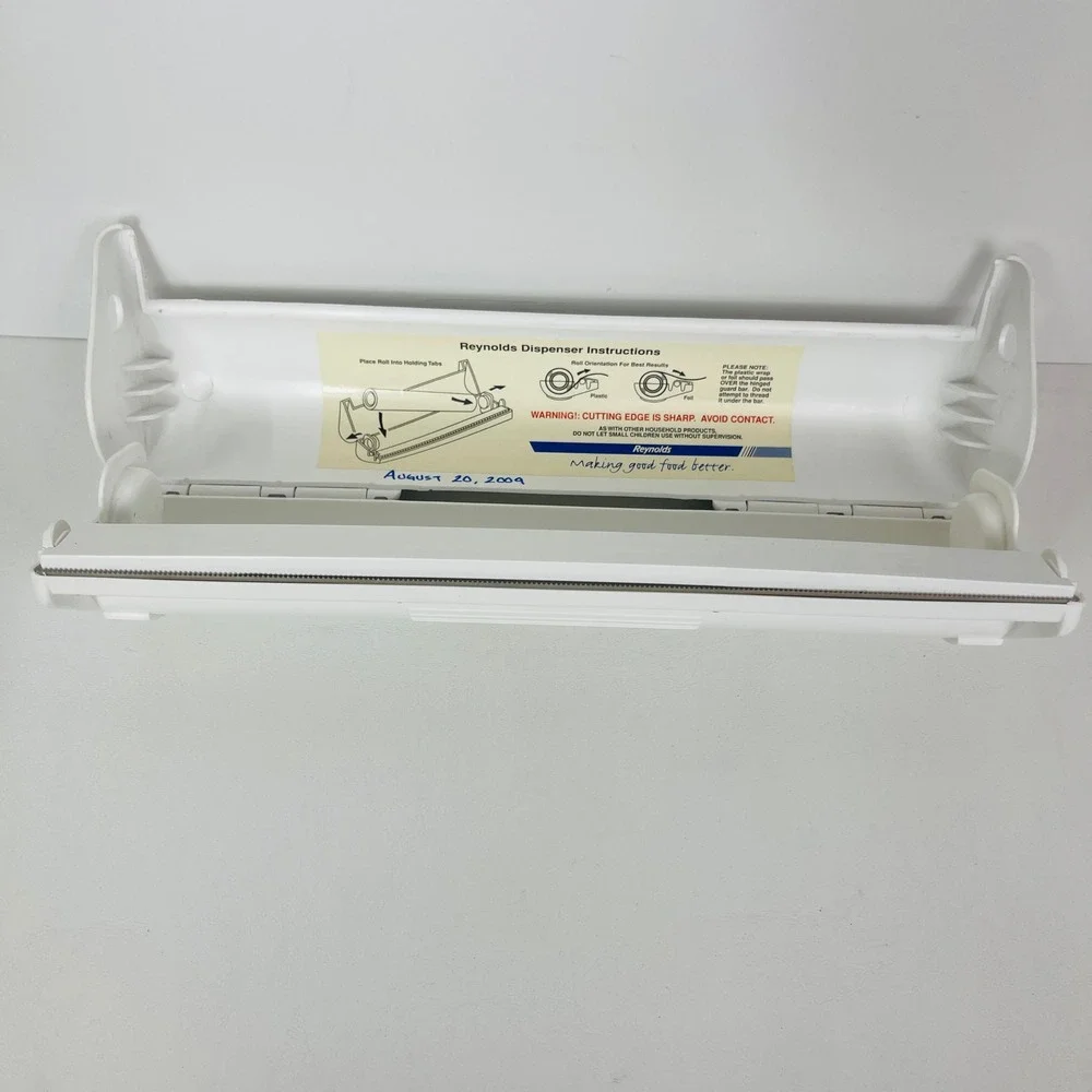 Reynolds Wrap & Foil Dispenser White Plastic Countertop Wall Mount Good